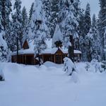 log home built in Nevada city